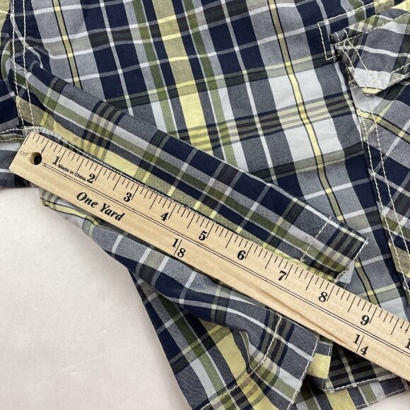 Nautica Boardshorts Swim Trunks Adult Mens 34 Blue Yellow Plaid Bathing Suit - Picture 4 of 10